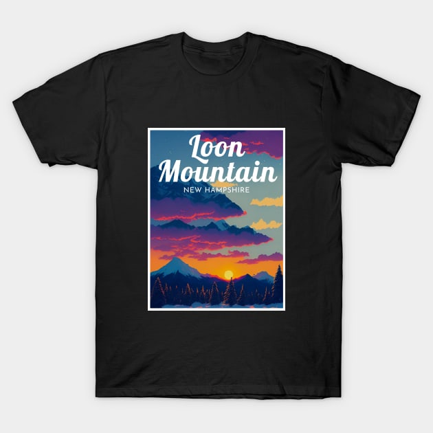 Loon Mountain New Hampshire United States ski T-Shirt by UbunTo